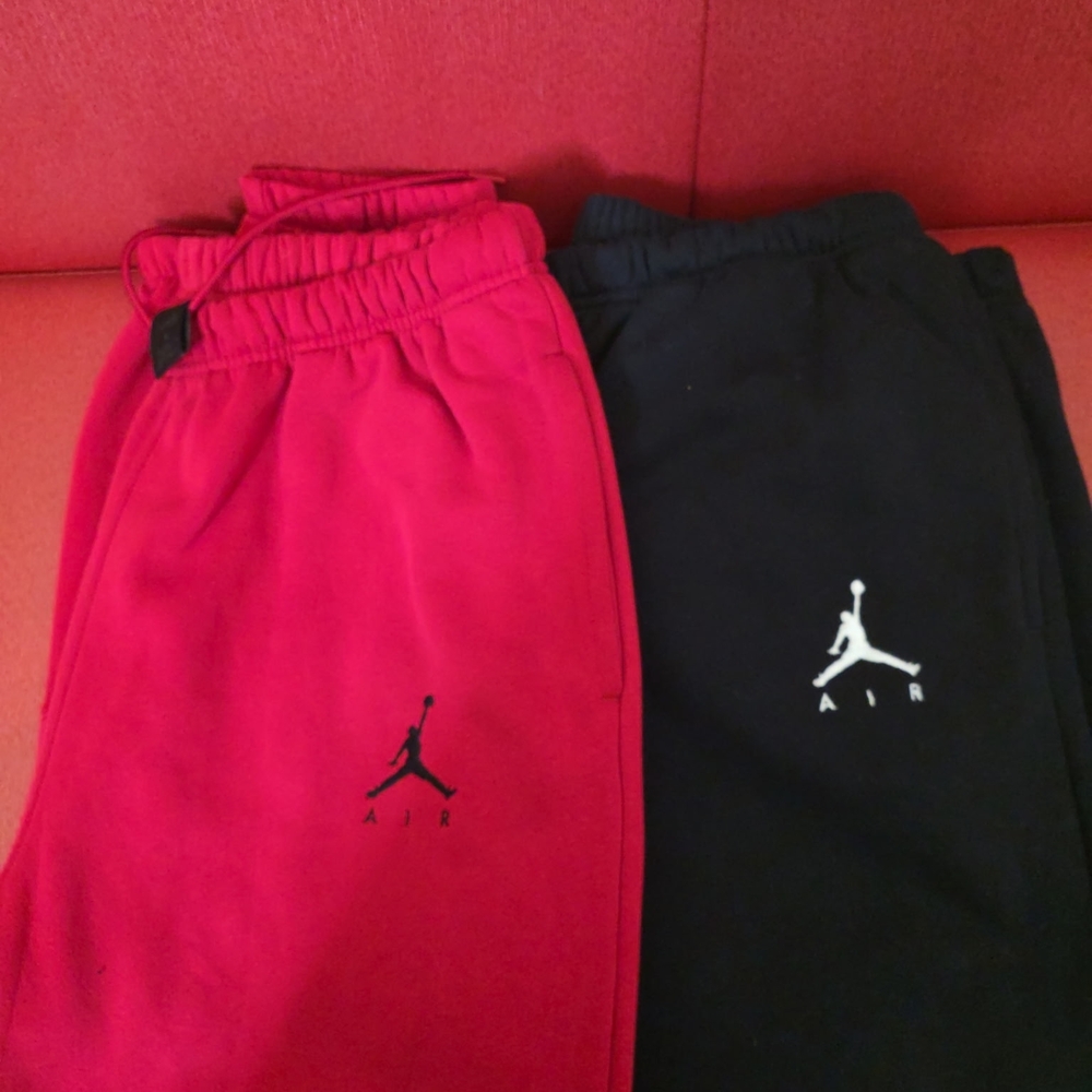 Jordan MENS SIZE 3XL Air Logo Joggers - Red and Black PRICE IS FOR BOTH